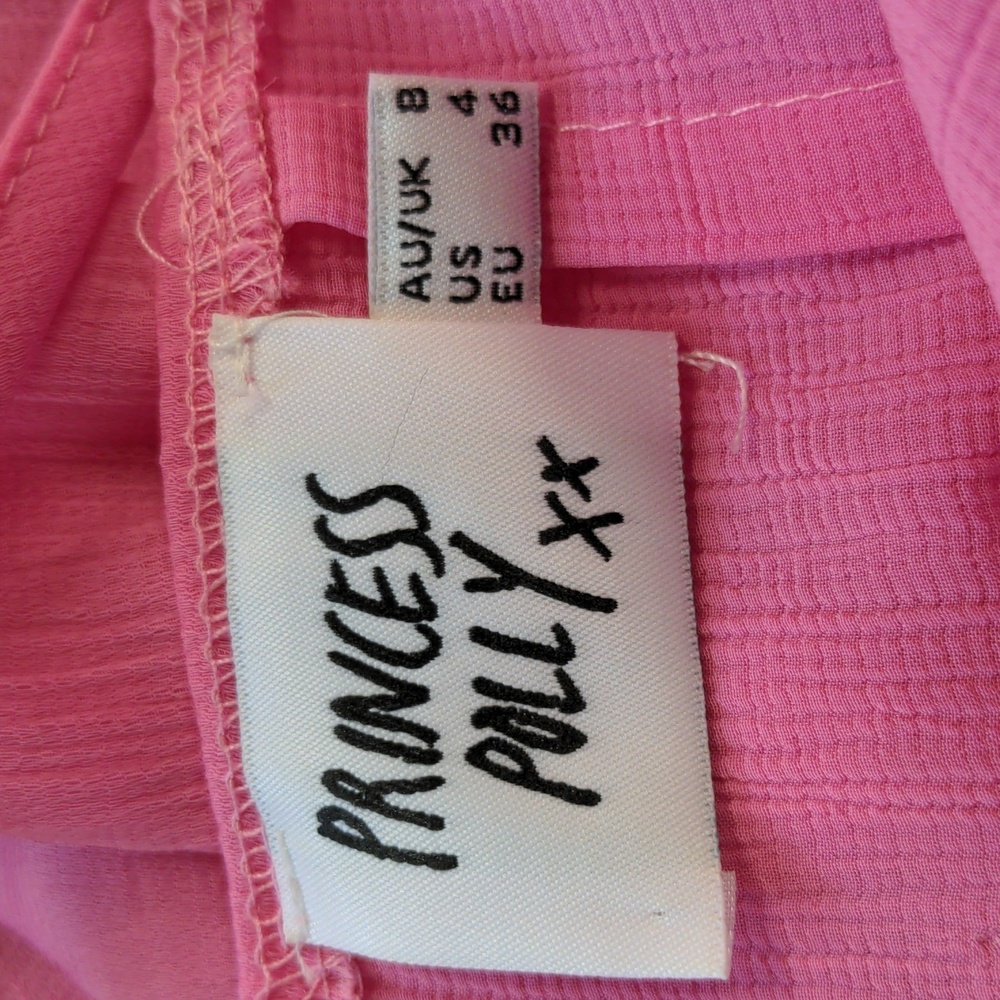 Princess Polly Ensley Pink Halter Mini Dress Size 4 - Picture 8 of 11